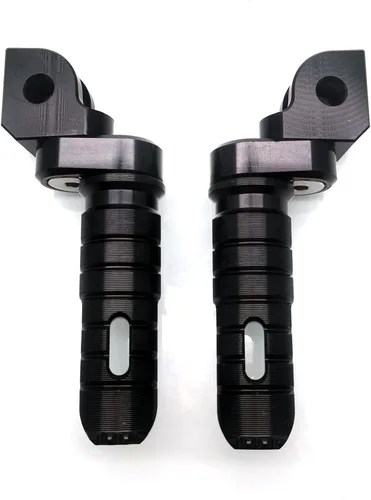 Vista 2 de MZS Estriberas de motocicleta, estriberas delanteras ajustables dobles CNC para el pie del conductor, reposapiés negro compatible con FZ07 FZ09 FZ10