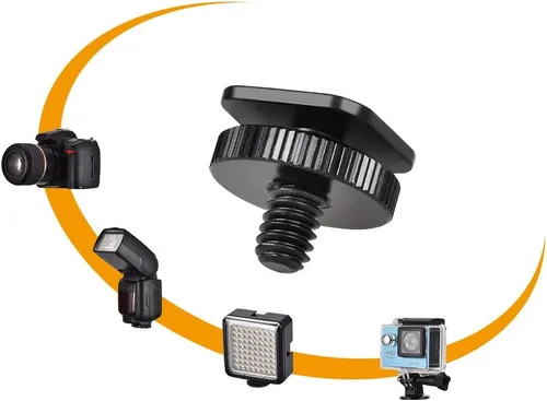Vista 3 de Paquete de 4 tornillos adaptadores de cámara de 1/4 de pulgada: soportes versátiles de flash para plataformas de cámara DSLR, trípodes y accesorios