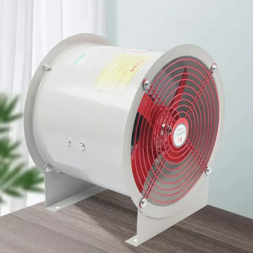 Vista 3 de Ventilador de tubo cilíndrico de 16 pulgadas, ventilador axial, ventilador axial de 1450 rpm, ventilador de alta velocidad, ventilador