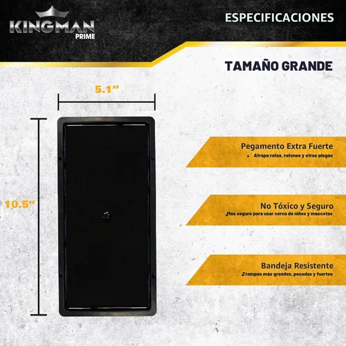Vista 3 de Trampas de pegamento para ratas y ratones (tamaño grande)