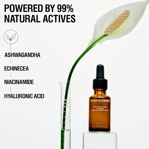 Vista 2 de Grown Alchemist Suero antienvejecimiento renovador de la piel. Con Ashwagandha, niacinamida y ácido hialurónico. Hidratante, reafirmante