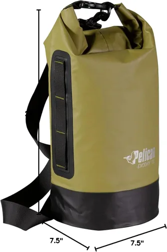 Vista 8 de Pelican Bolsa seca impermeable 10L/20L/30L - Reflectante - Exodry - Impermeable - Mantiene el equipo seco para kayak, playa, rafting y pesca