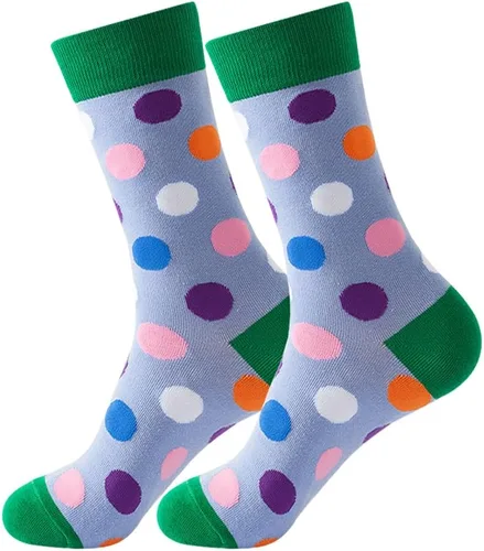 Vista 8 de Calcetines de vestir coloridos para hombre, calcetines divertidos y divertidos con estampados de estilo casual loco para hombre