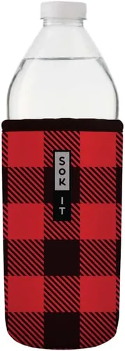 Vista 47 de Sok It BotlSok Funda para botella de agua con cubierta de neopreno aislante (Floral abstracto, se ajusta a CamelBak o Nalgene de 12 onzas)