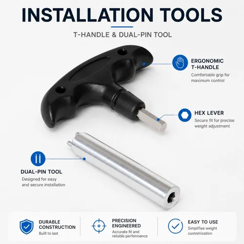 Vista 4 de Pool Cue Weight Kit for Predator Cue, 8 Weight Bolts with T-Handle Wrench