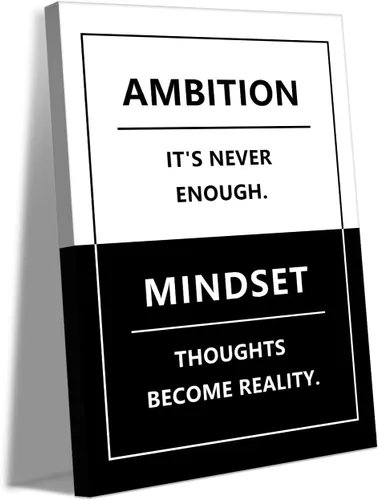 Vista 55 de Inspirational Hustle Wall Art - Lion Head withEncouraging Quotes Canvas Print Motivational Wall Decor, Black and White Office Picturtes Success