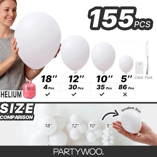 Vista 69 de PartyWoo 50 globos de látex color piel albaricoque, globos de helio boho de Albaricoque-f05