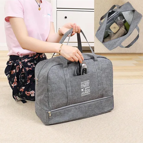 Vista 3 de Bolsa de viaje para Spirit Airlines, bolsa de artículos personales de 18 x 14 x 8 pulgadas, plegable, bolsa de viaje para llevar durante la noche