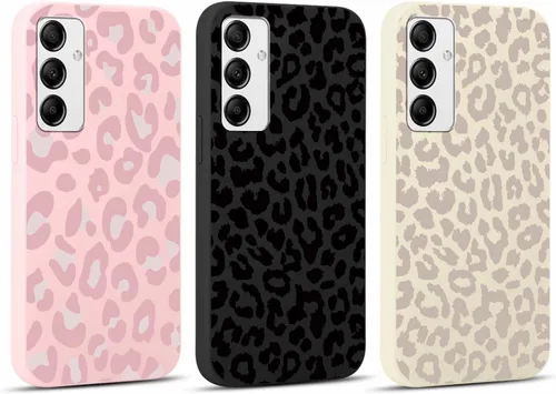 Vista 8 de Pack de 2 fundas con estampado de guepardo para Samsung Galaxy A03s 4G de 6.5", fundas de diseño de patrón de leopardo de lujo, de silicona suave