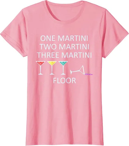 Vista 55 de Funny Bartender One Two Three Martini Floor Cocktail T-Shirt Asphalt Grey