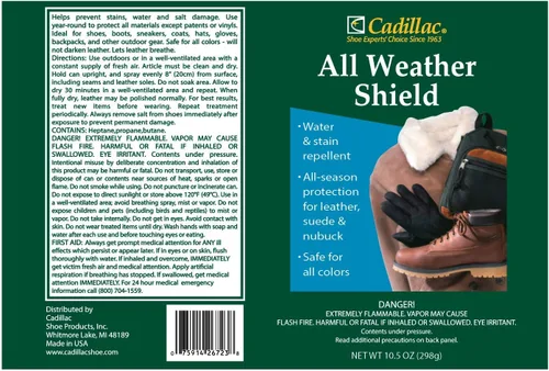 Vista 2 de Cadillac All Weather Shield - Spray protector de piel y tela, 10.5 oz