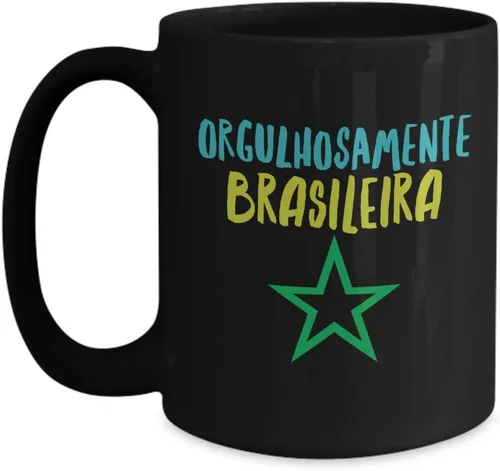 Vista 5 de Brasil Futbol Taza de Cafe Vaso, taza café divertidas, tazas personalizadas, taza de café inspiradoras, taza con mensajes positivos., 11onza