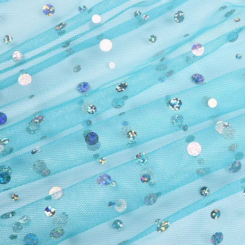 Vista 6 de Uhdear Disfraz de reina de nieve para niña, vestido de lentejuelas de princesa con accesorios