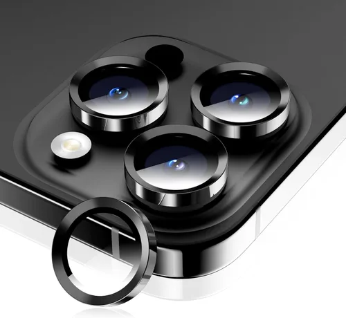 Vista 15 de Protector de lente de cámara para iPhone 17/16/16 Plus, Vidrio templado de metal Cubierta individual de lente de cámara [Anti-caída] Compatible