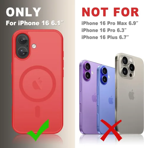 Vista 1375 de Funda para Google Pixel 10 Pro XL, cubierta magnética mate, color negro Fit for MagSafe, Screen Protector included, Shockproof Military Grade
