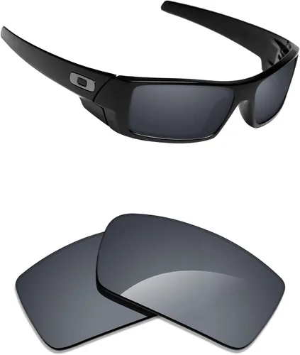 Vista 15 de Alphax Polarized Replacement Lenses for Oakley Gascan OO9014 60mm Sunglasses Glare Reduction Precision Cutting Espejo de oro de 24 quilates