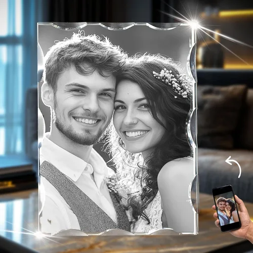 Vista 9 de CAPTUR3D Foto de cristal de alta calidad con base de luz LED, regalos conmemorativos personalizados para mamá, papá, esposa, hombres, seres