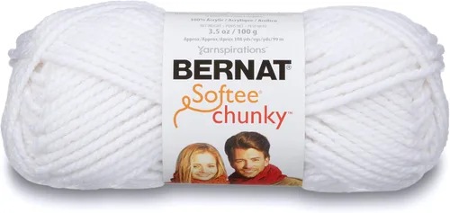 Vista 32 de Ovillo sólido Bernat Softee Chunky, Acrílico, Rojo Berry, Paquete de 1