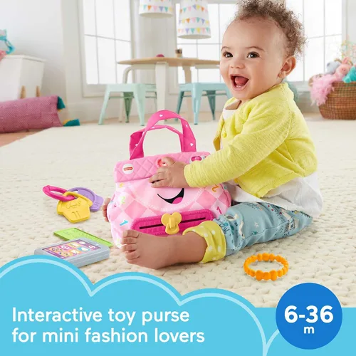 Vista 2 de Fisher-Price Laugh & Learn My Smart Purse, rosa, juguete musical para bebé