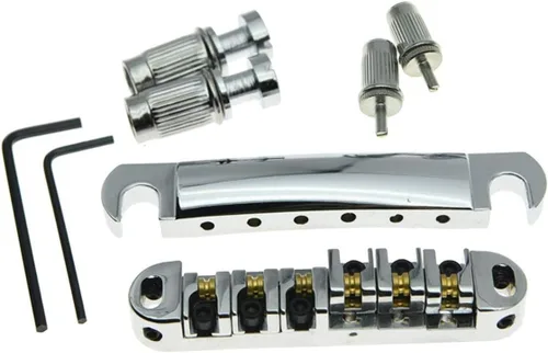 Vista 2 de KAISH LP Tune-o-matic - Juego de barra de freno para Les Paul Cromo