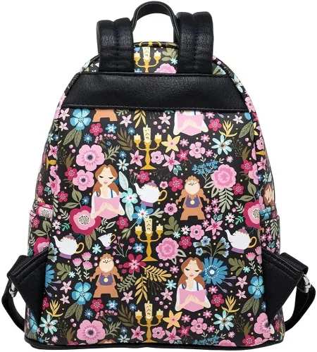 Vista 2 de Loungefly Disney Beauty and the Beast Belle - Mochila floral, Varios