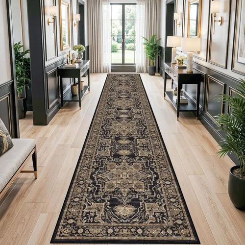 Vista 41 de YOUFORTONG Alfombra Lavable de 2 x 3 Pulgadas para Entrada: Alfombra Antideslizante Vintage para Interiores con Respaldo de Goma para Sala de Estar