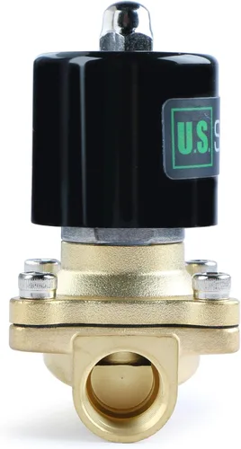 Vista 2 de U.S. Solid 1/2" válvula electromagnética eléctrica de latón subacuática 110V CA normalmente cerrada VITON IP67 aire no potable aceite de agua