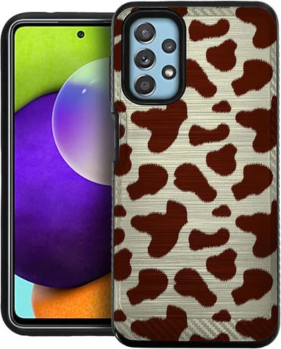 Vista 11 de CasesOnDeck - Funda de doble capa compatible con Samsung Galaxy A32 5G y A32 [armadura cepillada] Carcasa de dos piezas de metal cepillado
