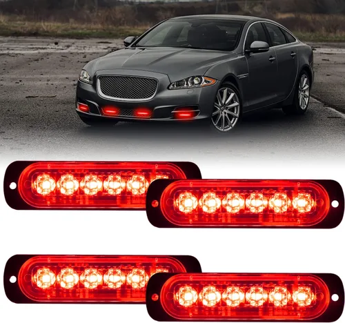 Vista 7 de XT Auto - Luz estroboscópica de advertencia (6 luces LED)