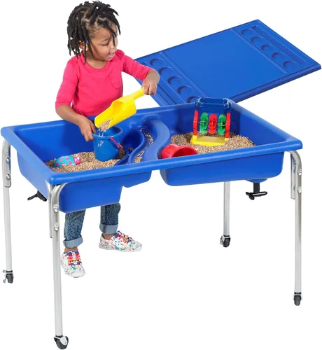 Vista 2 de Children's Factory, 1136-18, Mesa Sensorial Neptune, Mesa de Actividades de Aprendizaje con Arena y Agua para Niños para Aula o Sala