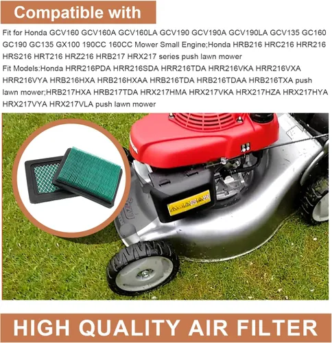 Vista 6 de 17211-ZL8-023 Filtro de aire compatible con Honda GCV160 GCV190 GC190 GC160 HRX217 HRX217VKA HRR216 HRR216VKA Husqvarna HU700F 7021P HU700H TB133 0