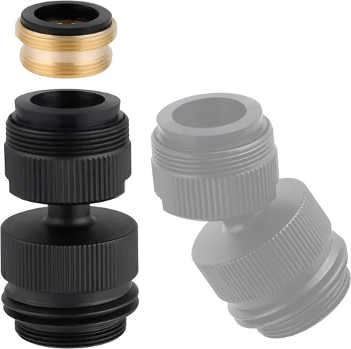 Vista 11 de Kit de adaptador de grifo Hibbent, adaptador de aireador giratorio para conectar manguera de jardín - Adaptador de grifo de fregadero de cocina