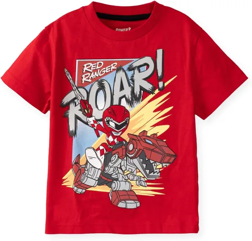 Vista 3 de Power Rangers Paquete de 3 camisetas gráficas de manga corta para niños