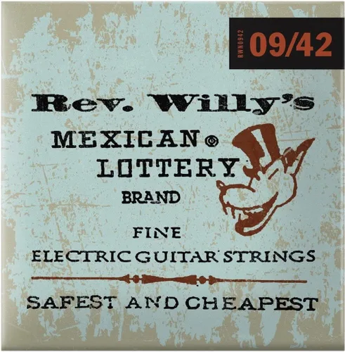 Vista 2 de Reverendo Willy's Mexican Lottery Brand Cuerdas Guitarra Eléctrica 3 Sets 09-42