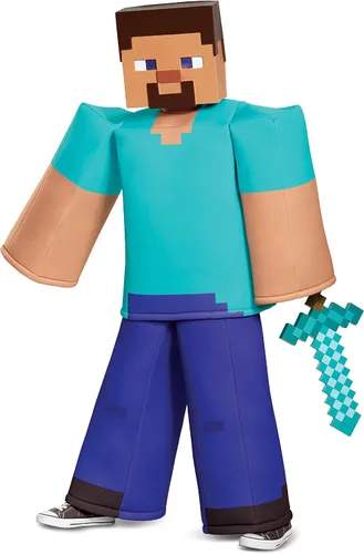 Vista 4 de Steve Prestige - Disfraz de Minecraft multicolor grande 10-12