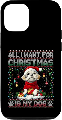 Vista 28 de Maltese Christmas Tree Lights Decorations Dog Lover Xmas Case for iPhone 16
