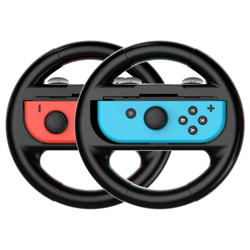 Vista 2 de TIZOPO 4 PCS Steering Wheel Compatible for Nintendo Switch Wheel, Family Sports Party Pack Accessories Compatible with Switch JoyCon Controllers