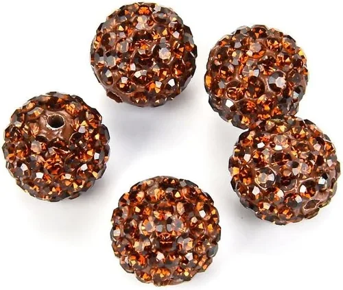Vista 14 de 100 piezas Adabele Grado A Cuentas sueltas con cristal de 10 mm, diseño de atrapasueños con diamantes de imitación, bola de discoteca de arcilla