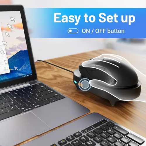 Vista 3 de HONKID - Jiggler para mover el ratón indetectable con interruptor de encendido/apagado y puerto USB, sin necesidad de controladores, simula