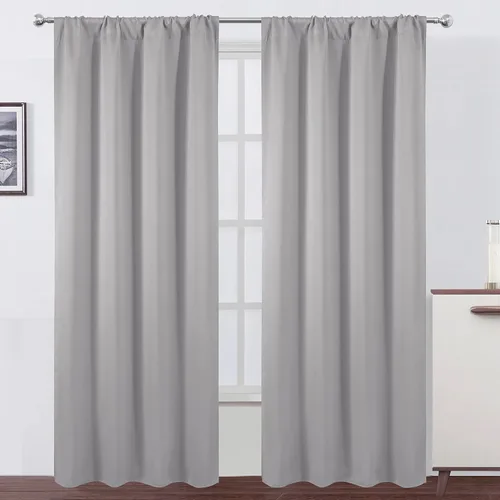 Vista 139 de LEMOMO Cortinas opacas de 42 x 54 pulgadas, juego de 2 paneles de cortinas con aislamiento térmico para oscurecer la habitación