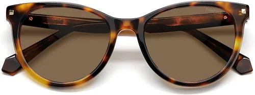 Vista 4 de Polaroid Sunglasses Women's PLD 4111SX Cat Eye Sunglasses, HavanaPolarized Copper, 53mm,18mm