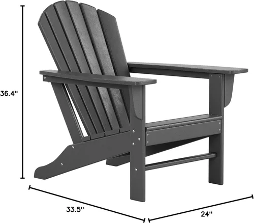 Vista 50 de WestinTrends Dylan - Silla Adirondack para exteriores (juego de 2), color blanco