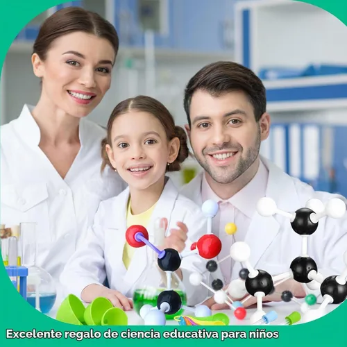 Vista 7 de EXBEPE Kit de modelo molecular de química 452 piezas con C60, conjunto de ciencia educativa Aprendizaje Química Átomos, Vínculos y Estructuras