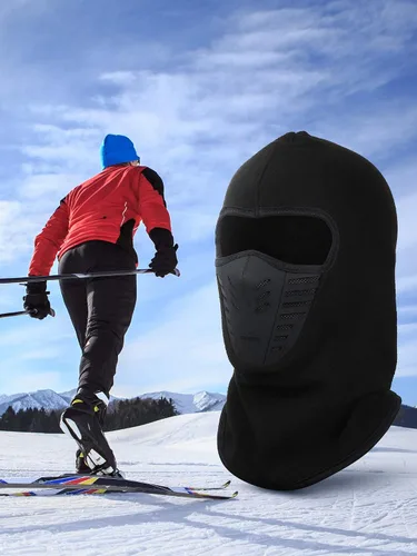 Vista 2 de 2 piezas de pasamontañas máscara de esquí resistente al viento máscara de motocicleta deportes de cara completa Headwear