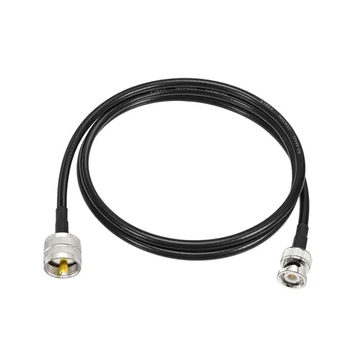 Vista 4 de Eightwood Cable UHF PL259 macho a BNC macho RG58 coaxial de 3 pies para radio CB, radio ham y radio amateur, medidor SWR