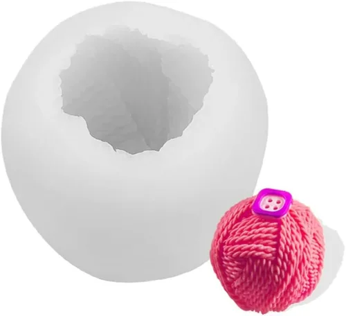 Vista 2 de Moldes De Silicio Multi-Estilo Creativo Geométrico Silicona Vela Molde Lana Bola Amor Corazón Rayas Yeso Resina Molde para Hornear