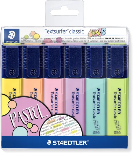 Vista 7 de STAEDTLER 364 CWP4PA Textsurfer Classic - Resaltador de colores pastel surtidos (paquete de 4)