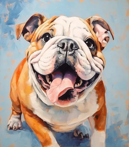 Vista 4 de ZMHZMY Kits de pintura por números, Bulldog inglés, bricolaje, lienzo digital, pintura al óleo, decoración artística para adultos principiantes