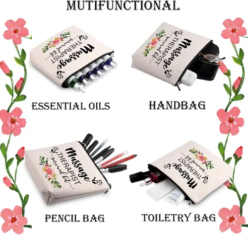 Vista 4 de WCGXKO Kit de supervivencia para terapeuta de masaje, bolsa de maquillaje y regalo de graduación, Varios colores, Masajista