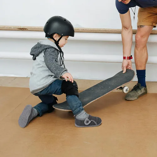 Vista 6 de FEETCITY Zapatos de bebé para niños y niñas, zapatos de primera caminata, zapatos de cuna, transpirables, ligeros, sin cordones